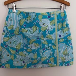Lilly Pulitzer Mini Skirt in Blue and Green